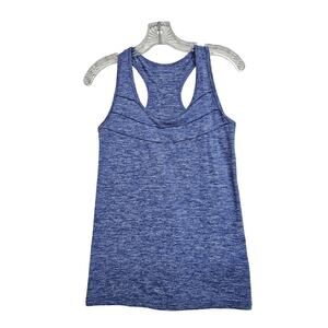 Oiselle Racerback Active Tank Heathered Blue Size XS